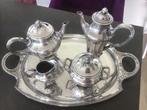 Verzilverde koffie en thee stel., Antiek en Kunst, Antiek | Goud en Zilver, Ophalen of Verzenden, Zilver