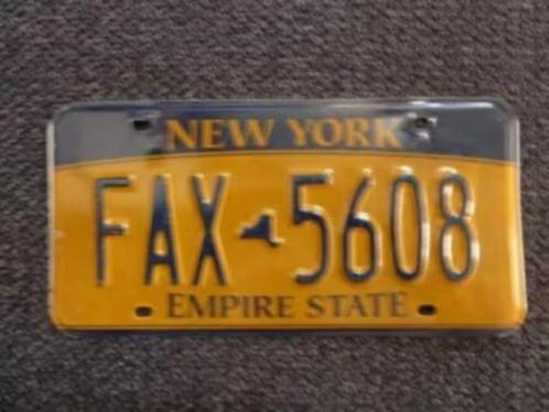 Kentekenplaat licenseplate New York Empire State no. 5 USA, Verzamelen, Automerken, Motoren en Formule 1, Gebruikt, Auto's, Verzenden