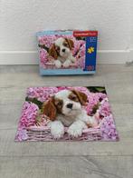 Compleet! Castorland Legpuzzel pup in roze bloemen 180!, Ophalen of Verzenden, Minder dan 500 stukjes, Zo goed als nieuw, Legpuzzel