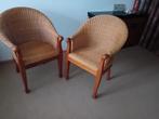 Set rotan stoelen, Huis en Inrichting, Stoelen, Ophalen, Bruin, Twee