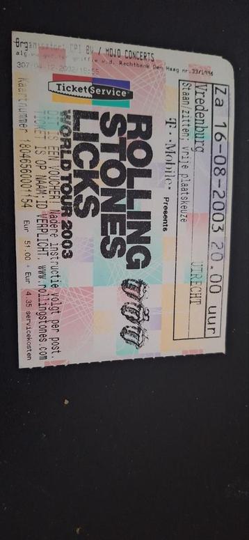Rolling stones oud concert kaartje van clubgig vredenburg  beschikbaar voor biedingen