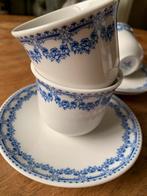 Royal Boch Carlotta crème-blauw koffieservies, Antiek en Kunst, Ophalen of Verzenden