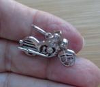 zilveren hanger motor fiets [762], Sieraden, Tassen en Uiterlijk, Verzenden, Zo goed als nieuw, Zilver, Zilver