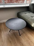 Salontafel / bijzettafel zwart rond, Huis en Inrichting, Tafels | Salontafels, Ophalen, 50 tot 100 cm, Minder dan 50 cm, Eikenhout