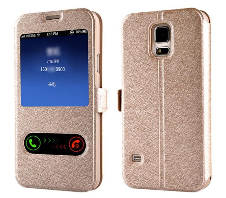 S-View Cover voor Galaxy S5 met Magneet Knop _ Champagne, Telecommunicatie, Mobiele telefoons | Hoesjes en Frontjes | Samsung