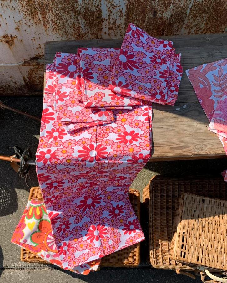 Retro Vintage linnengoed slopen lakens dekbed hoes div maat, Antiek en Kunst, Curiosa en Brocante, Ophalen of Verzenden