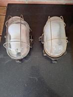 Twee industriële lampen bull eye, Ophalen of Verzenden, Gebruikt, Glas, Industrieel