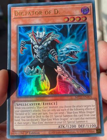 Yu-Gi-Oh! Dictator of D. MP23 1st Edition ! beschikbaar voor biedingen