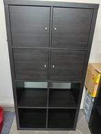 Ikea Kallax kast met 8 vakken zwart, Ophalen of Verzenden, Gebruikt, 25 tot 50 cm