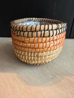 Leuke rieten bloempot, Schaal, Rond, Ophalen of Verzenden, Zo goed als nieuw