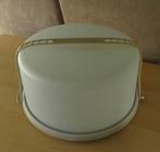 Tupperware Hoge Taartdoos met Draagriem Vintage, Huis en Inrichting, Ophalen, Gebruikt, Bruin, Bak of Kom