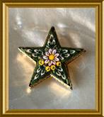 Vintage glasmozaiek broche : ster, Sieraden, Tassen en Uiterlijk, Antieke sieraden, Ophalen of Verzenden, Overige materialen, Broche