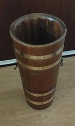 vintage paraplubak groot, hout messing, volgnr 93, Huis en Inrichting, Woonaccessoires | Paraplubakken, Ophalen of Verzenden, Gebruikt