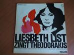 Elpee Liesbeth list zingt theodorakis., Cd's en Dvd's, Ophalen of Verzenden, Gebruikt, Overige formaten, Levenslied of Smartlap