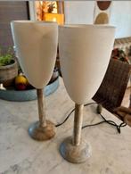 2 super mooie albast tafellampen, Huis en Inrichting, Ophalen of Verzenden, Zo goed als nieuw, Minder dan 50 cm