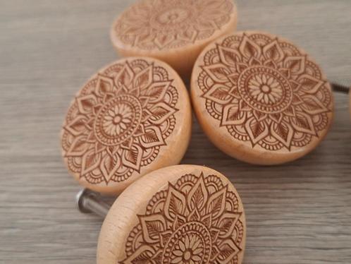 Houten kastknop wandhaak oosters, Huis en Inrichting, Woonaccessoires | Overige, Nieuw, Ophalen of Verzenden