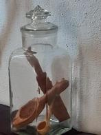 Apothekers/snoeppot glas puntdeksel,42cm stoer brocante, Antiek en Kunst, Ophalen