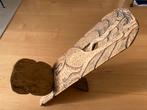 Afrikaanse houten stoel met gesneden decoratie, Antiek en Kunst, Ophalen