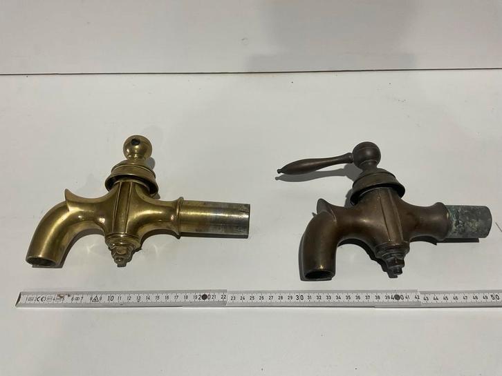 Vintage messing kraan, Antiek en Kunst, Antiek | Koper en Brons, Ophalen of Verzenden