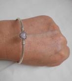 Zilveren Pandora armband Moments Charm Bangle nr.243, Sieraden, Tassen en Uiterlijk, Armbanden, Verzenden, Zo goed als nieuw, Zilver