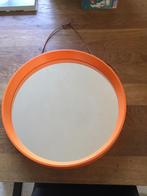 Vintage spiegel oranje, Ophalen of Verzenden, Gebruikt, Rond, Minder dan 100 cm