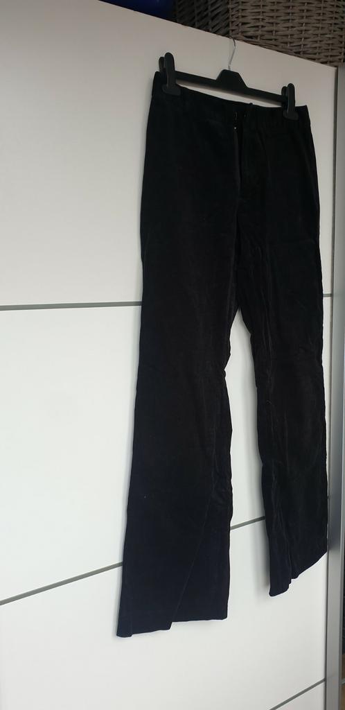 Rib stof broek van inwear, maat 36, Kleding | Dames, Broeken en Pantalons, Zo goed als nieuw, Maat 36 (S), Zwart, Lang, Ophalen of Verzenden