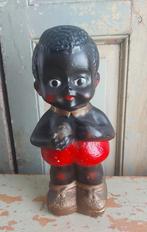 Vintage gips spaarpot , zwart jongetje, Ophalen of Verzenden