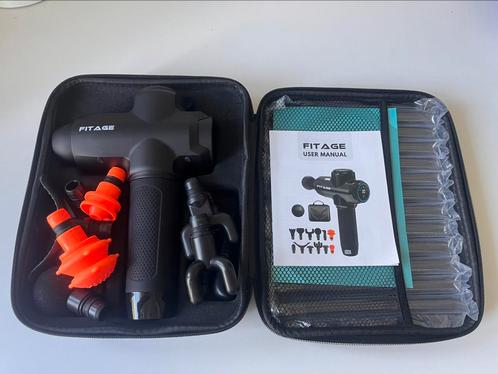 Fitage massage gun (met 12 opzetstukken), Sport en Fitness, Massageproducten, Zo goed als nieuw, Apparaat, Ophalen of Verzenden