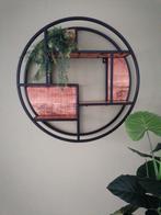 Wandrek mangohout en staal, Huis en Inrichting, Woonaccessoires | Wandplanken en Boekenplanken, Ophalen, Zo goed als nieuw