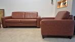 Prachtige bruine leren Montel 2+2,5 zits bankstel, Huis en Inrichting, Banken | Bankstellen, Landelijk, Montel, 2+2,5 zits bankstel