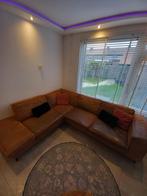 Mooie microleder hoekbank, Huis en Inrichting, 250 tot 300 cm, Gebruikt, Hoekbank, Ophalen of Verzenden