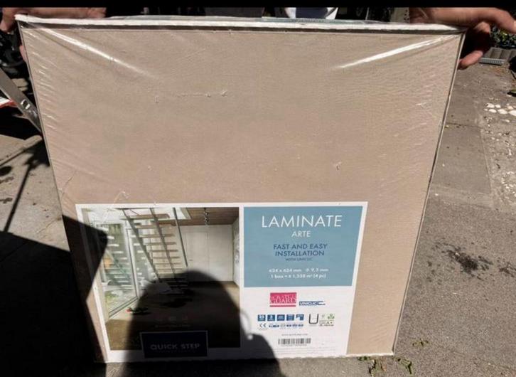 Laminaat vleir Quickstep beige - gezocht, Doe-het-zelf en Verbouw, Vloerdelen en Plavuizen, Zo goed als nieuw, Laminaat, Hout