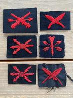 6 handgeborduurde marine brevetten., Verzamelen, Ophalen of Verzenden, Marine, Nederland, Embleem of Badge