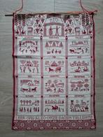 Rode merklap, Antiek en Kunst, Antiek | Kleden en Textiel, Ophalen of Verzenden