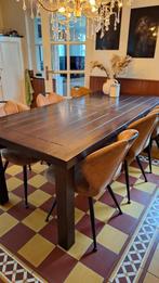 prachtige donker eiken houten tafel met lade KOOPJE, Huis en Inrichting, Tafels | Salontafels, Ophalen, Gebruikt, 50 tot 75 cm