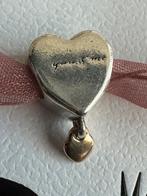 Pandira bedel hart met gouddn hartje, Ophalen of Verzenden, Gebruikt, Zilver, Pandora