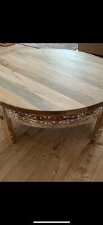 Salontafel Mango Hout Ibiza Style - ZGAN, Huis en Inrichting, Tafels | Salontafels, Ophalen, Rond, Zo goed als nieuw, Minder dan 50 cm