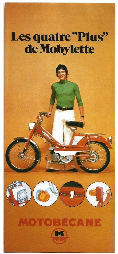 Mobylette quatre plus folder bromfiets, Fietsen en Brommers, Handleidingen en Instructieboekjes, Zo goed als nieuw, Ophalen of Verzenden