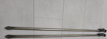 2 nwe stalen tent stokken dia 25/22mm, lang 130-220 cm beschikbaar voor biedingen