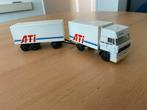 Daf 3600 met aanhanger 1:50, Hobby en Vrije tijd, Modelauto's | 1:50, Ophalen of Verzenden, Zo goed als nieuw, Bus of Vrachtwagen