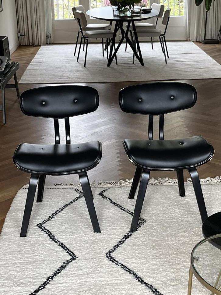 Dutchbone Blackwood eetkamerstoel, Huis en Inrichting, Stoelen, Gebruikt, Twee, Zwart, Ophalen