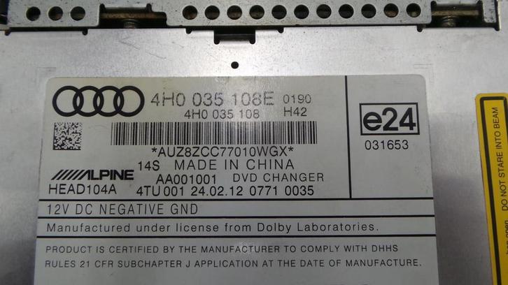 AUDI A7 4.0TFSI 5HB QUATTRO PROLINE  [CD_CHANGER] 2012, Auto-onderdelen, Overige Auto-onderdelen, Gebruikt, ARN erkend, Stiba lid