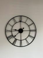 Industriële wandklok 60cm, Huis en Inrichting, Woonaccessoires | Klokken, Ophalen of Verzenden, Zo goed als nieuw, Wandklok