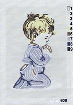 Cado voorbedrukt borduurstramien biddend jongetje, Ophalen of Verzenden, Nieuw, Patroon