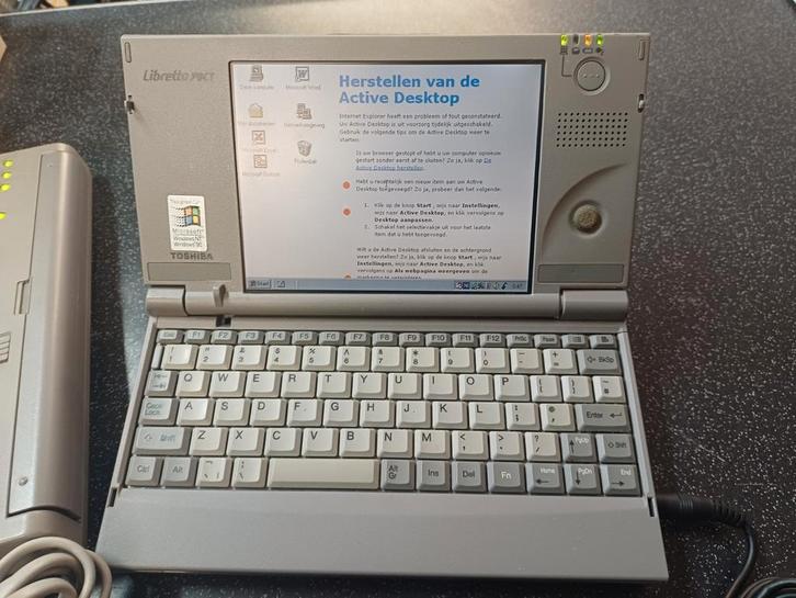 Toshiba Libretto 70CT - Incl. lader en 2 batterijen, Computers en Software, Vintage Computers, Ophalen of Verzenden