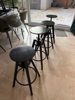 4 Ikea Dalfred Krukken Zwart - Amstelveen, Huis en Inrichting, Barkrukken, Ophalen, In hoogte verstelbaar, 60 tot 90 cm, Zo goed als nieuw