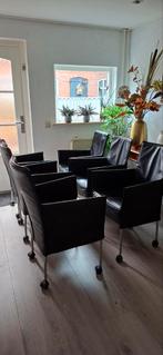 6 Zwarte L'Ancora Kuipstoelen, Gebruikt, Zwart, Ophalen of Verzenden, Modern