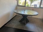 Grijze steigerhouten tafel, Tuin en Terras, Ophalen, Gebruikt, Rond, Hout