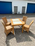 LLoyd Loom stoelen met tafel, Huis en Inrichting, 4 tot 6 stoelen, Gebruikt, Ophalen
