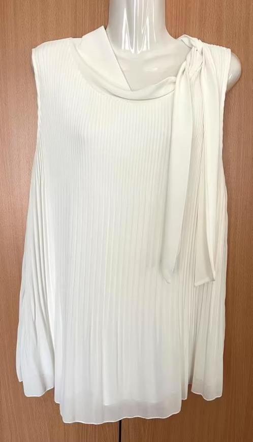 Paprika plissé top maat 46/48[vj], Kleding | Dames, Tops, Nieuw, Maat 46/48 (XL) of groter, Wit, Zonder mouw, Ophalen of Verzenden